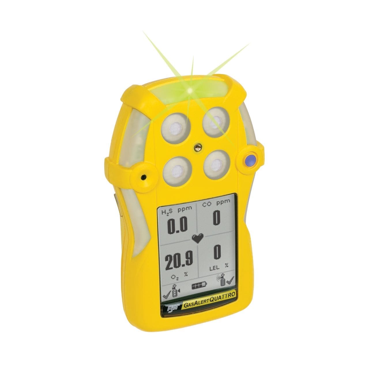 Gas Alert Gas Detector Quattro - QT-XWHM-R-Y-OE