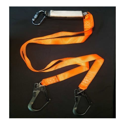 SAFEMAN TWIN LEG WEBBING LANYARD WITH SHOCK ABSORBER SM200