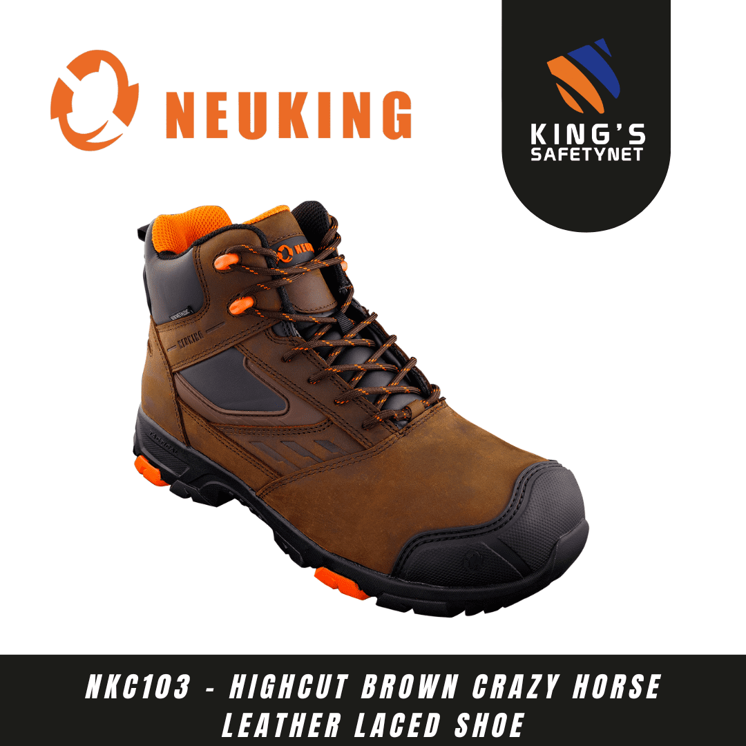 Neuking Highcut Brown Crazy Horse Leather Laced Shoe NKC103